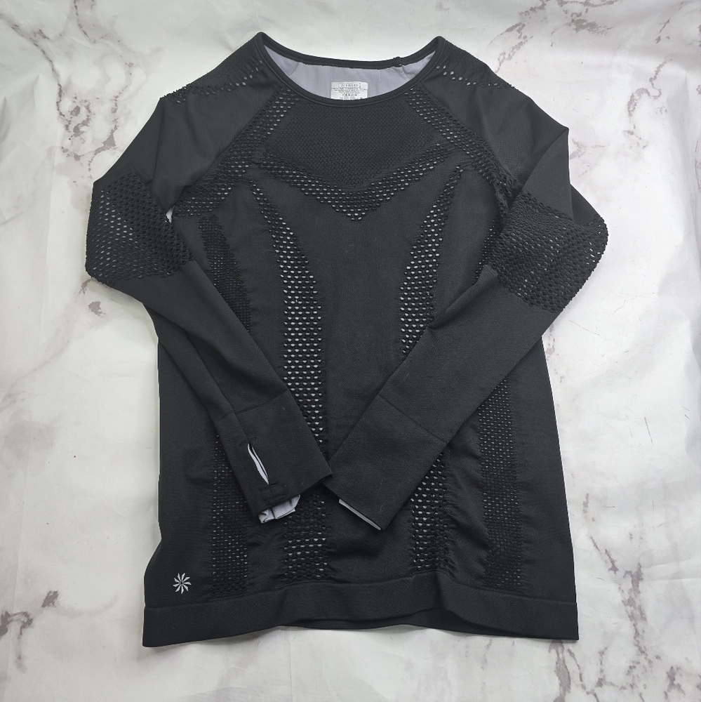 Athleta Black Long Sleeve Top